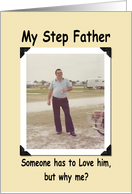 Step Father Birthday - FUNNY card