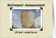 Retirement Announcement - FUNNY card