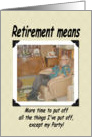 Retirement Invite - FUNNY card