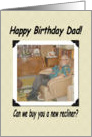 Birthday Dad Chair - FUNNY card