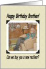 Happy Birthday Brother - FUNNY card