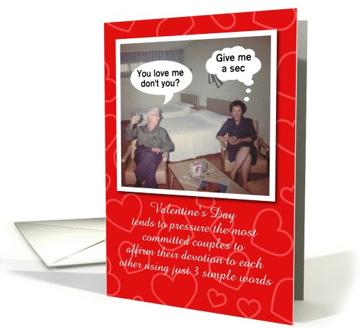 FUNNY Custom Valentine I Love You - Retro card (364815)