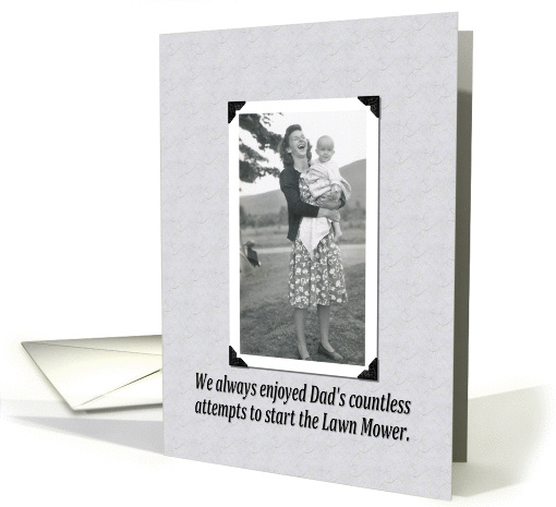 Dad and the Mower - FUNNY card (365235)