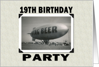 19th Birthday Party card