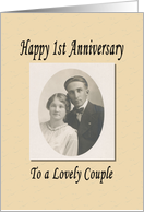 1st Anniversary - Lovely Couple card