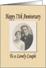 75th Anniversary - Lovely Couple card