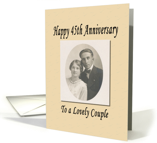 45th Anniversary - Lovely Couple card (366008)