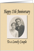 15th Anniversary - Lovely Couple card