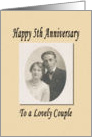 5th Anniversary - Lovely Couple card