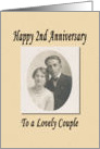 2nd Anniversary - Lovely Couple card