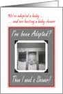 Adopted Baby Shower invitation card