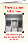 Adoption Announcement - girl card