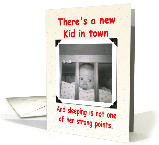 New Baby Announcement - girl card (367039)