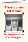 New Baby Announcement - girl card