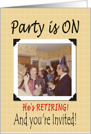 Retirement party for Him card