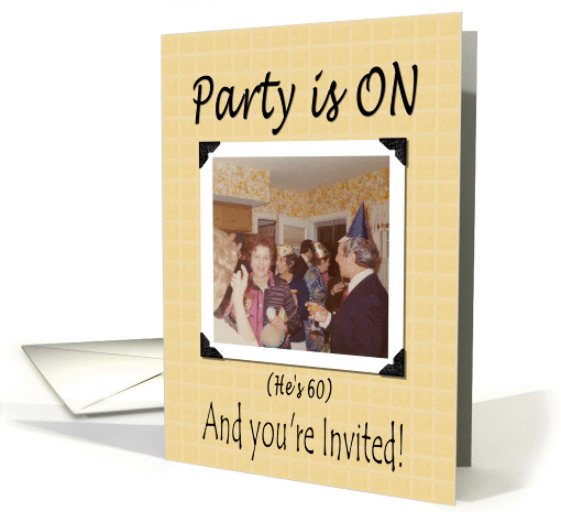 60th Birthday Party - for him card (367412)