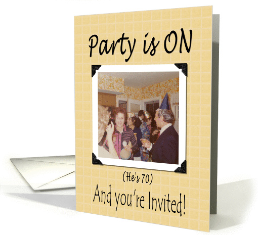 70th Birthday Party - for him card (367413)