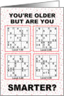 Sudoku Happy Birthday - girl card