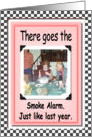Smoke Alarm Birthday Invitation - Her card