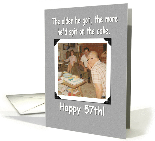 57th Happy Birthday - FUNNY card (381885)