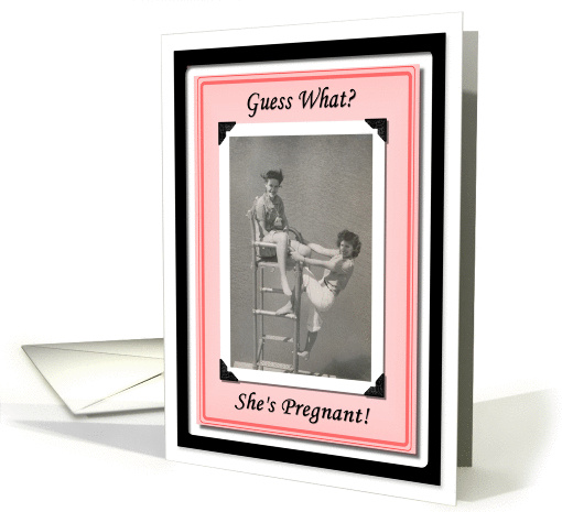 Lesbian Pregnancy Announcement card (382600)
