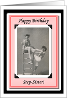 Happy Birthday Step Sister card