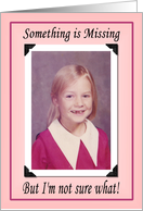 Missing tooth mystery card