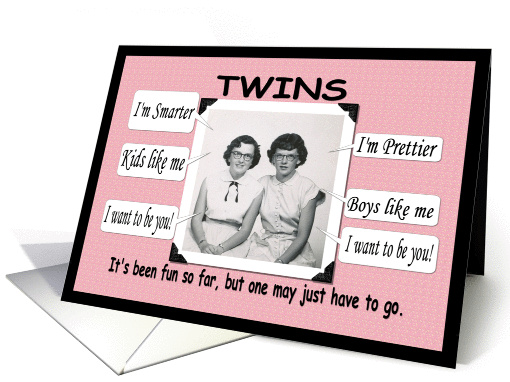 Birthday Twins - girls card (382659)