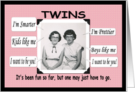 Birthday Twins - girls card