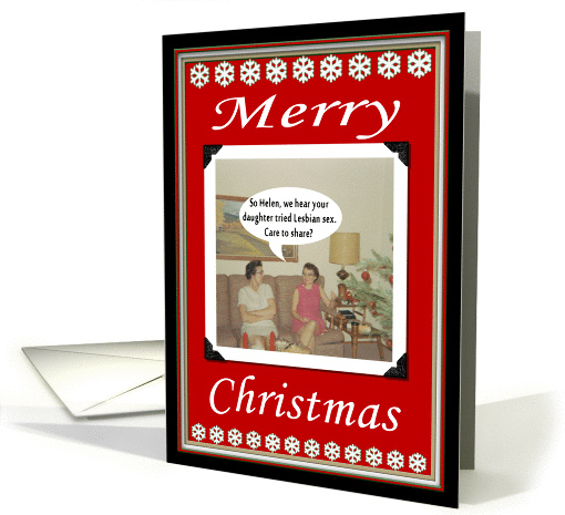 Christmas Lesbian Sex card (382740)