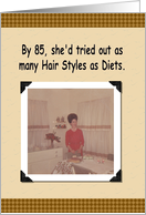 85th Birthday - Funny card