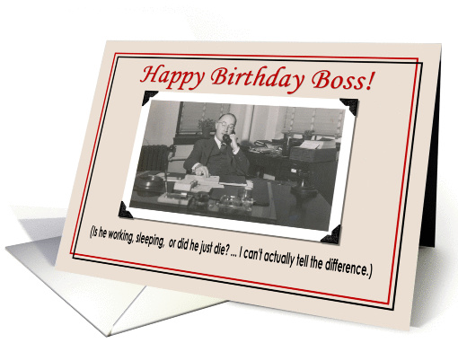 Boss Birthday - Funny card (383425)
