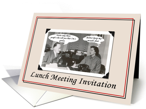 Lunch Meeting - Funny card (383602)