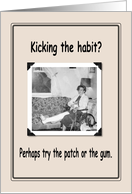 Kicking the habit - FUNNY card