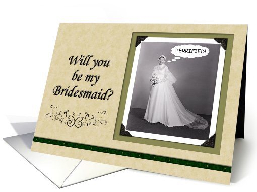 Terrified Bride - Bridesmaid card (384628)