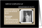Bridesmaid Duty - FUNNY card