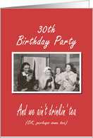 30th Birthday Party invitation card