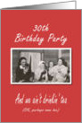 30th Birthday Party invitation card