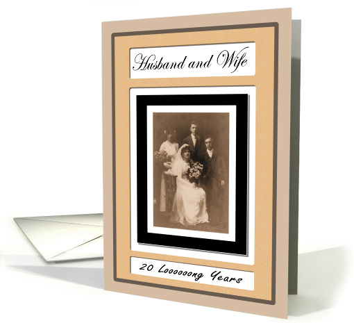 20th Wedding Anniversary Invitation card (392593)