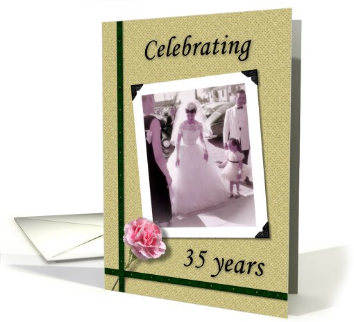 35th Wedding Anniversary Invitation card (394029)