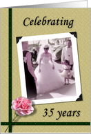 35th Wedding Anniversary Invitation card