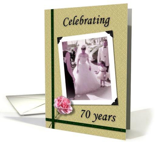 70th Wedding Anniversary Invitation card (394042)