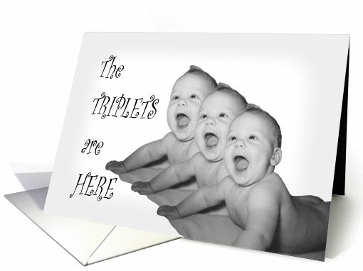 Triplets Announcement card (395041)