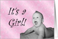 It’s a Girl Announcement card