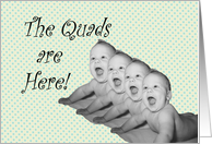 Quadruplets Announcement card