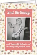 2nd Birthday - Girl card