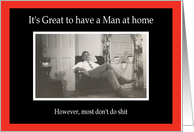 A Man at home card