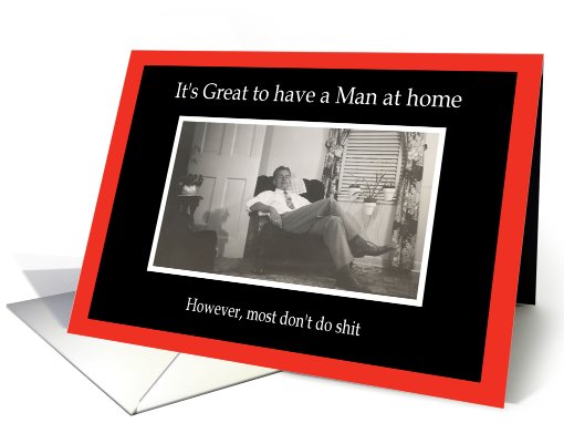 A Man at home - Anniversary card (396945)