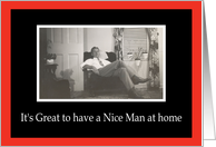 A Man at home - Birthday Boyfriend card