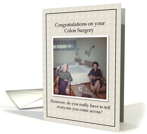 Colon Surgery Congratulations card (396969)
